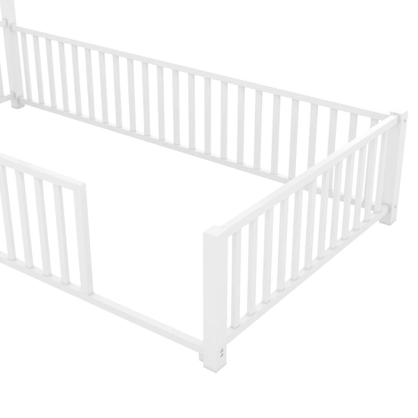 Metal House Platform Bed With Guardrail And Chimney - The Sleep Loft - Online Mattress Showroom NYC