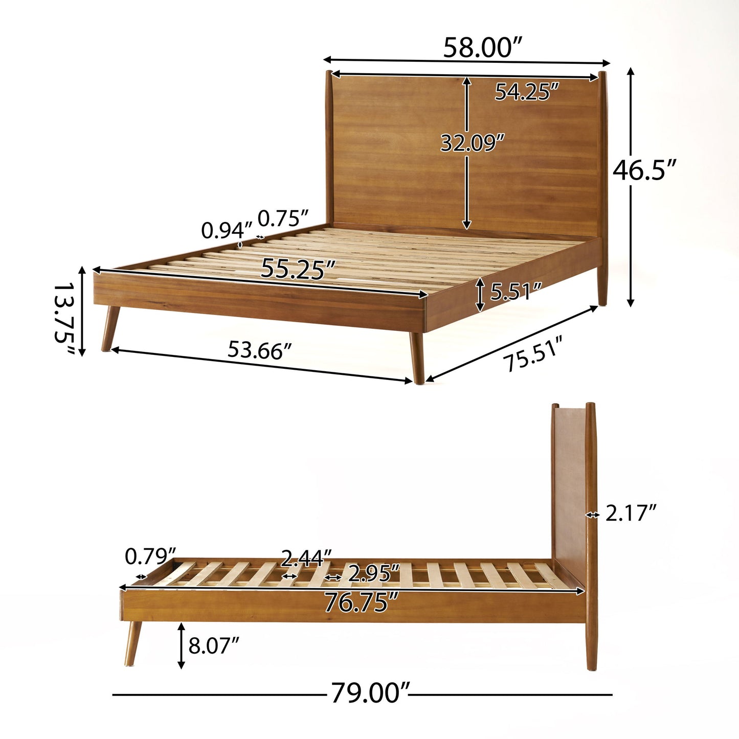 Okioki - Mid-Century Wood Bed - The Sleep Loft - Online Mattress Showroom NYC
