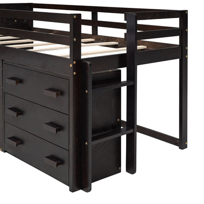 Loft Bed With Cabinet And Shelf - The Sleep Loft - Online Mattress Showroom NYC
