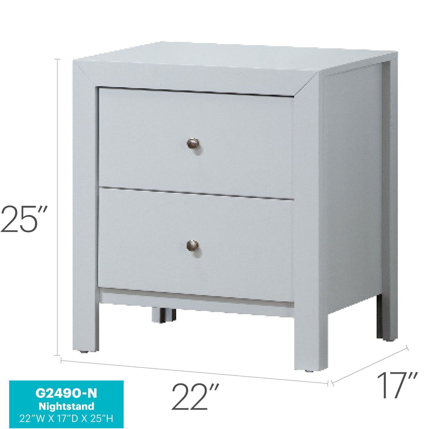 Charming Nightstand With Drawers - The Sleep Loft - Online Mattress Showroom NYC