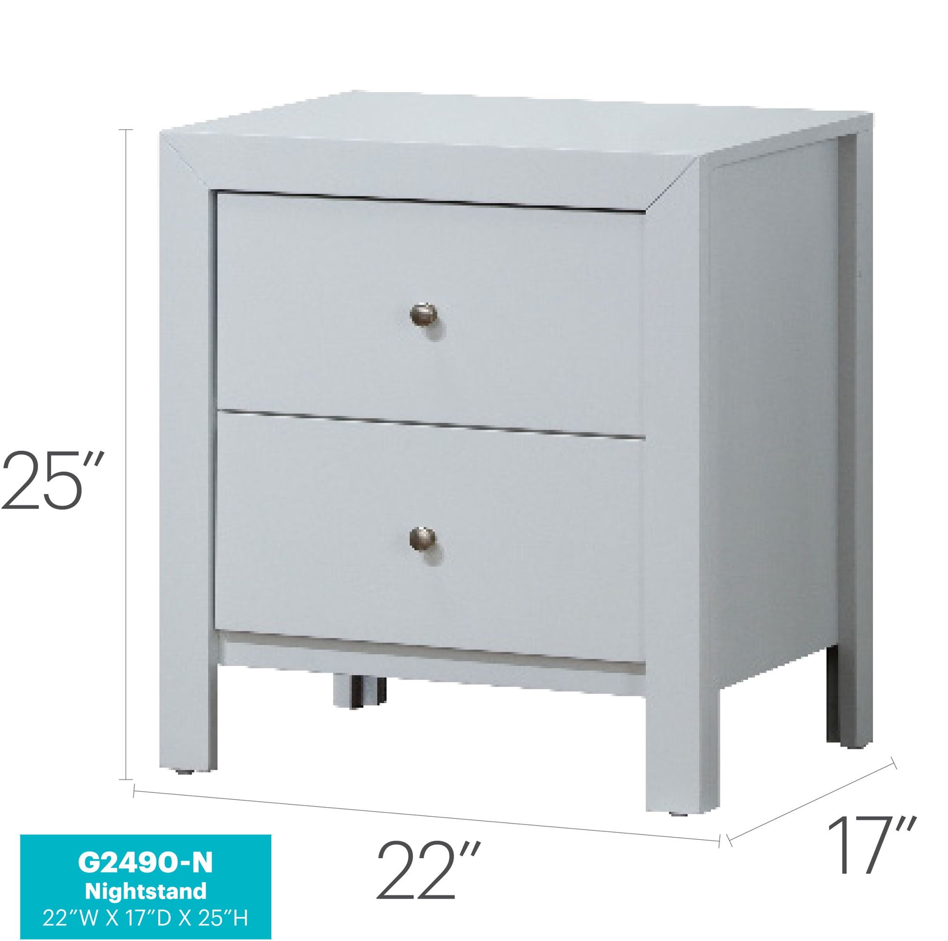 Charming Nightstand With Drawers - The Sleep Loft - Online Mattress Showroom NYC