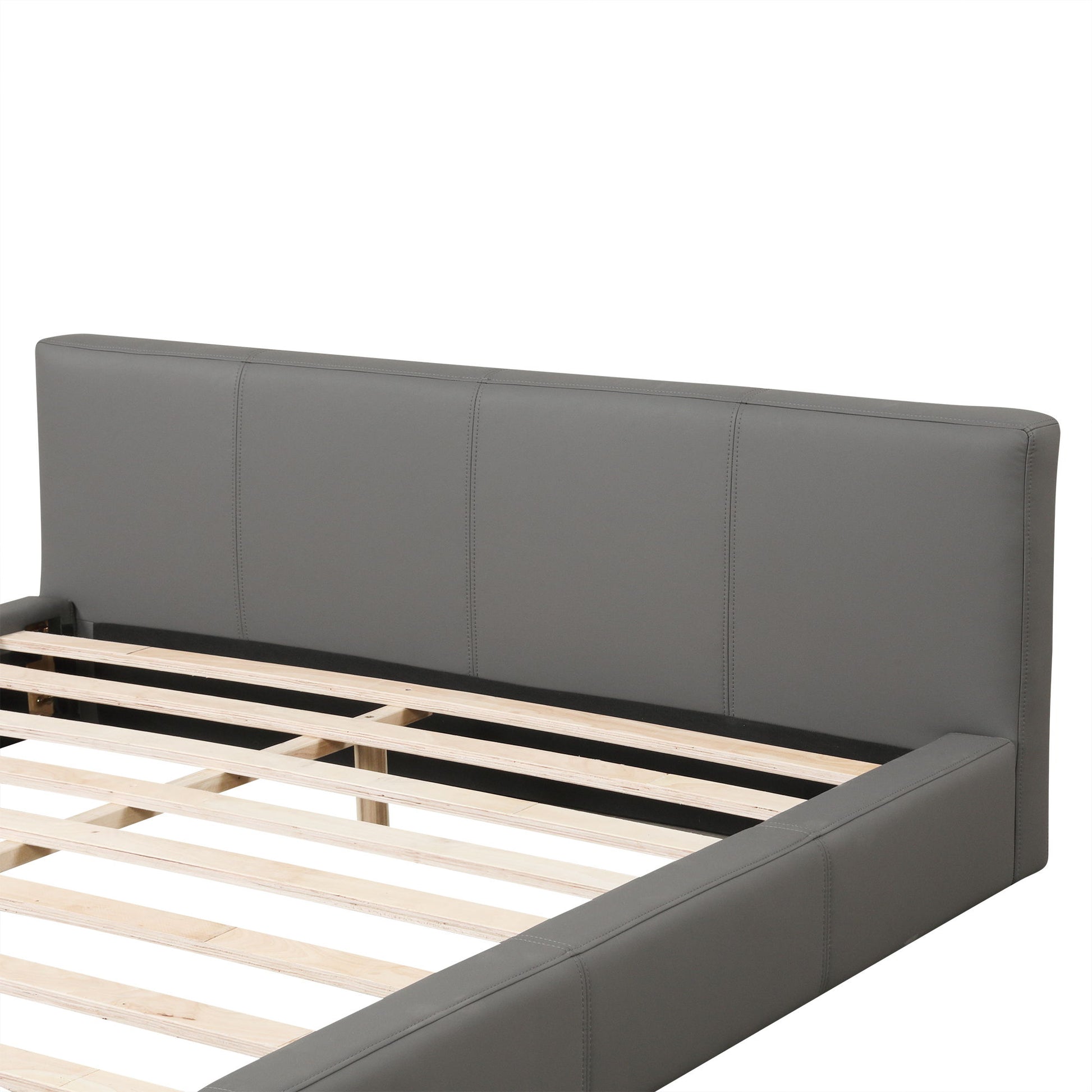 Stylish Upholstered Bed With Birch Wood Frame - The Sleep Loft - Online Mattress Showroom NYC