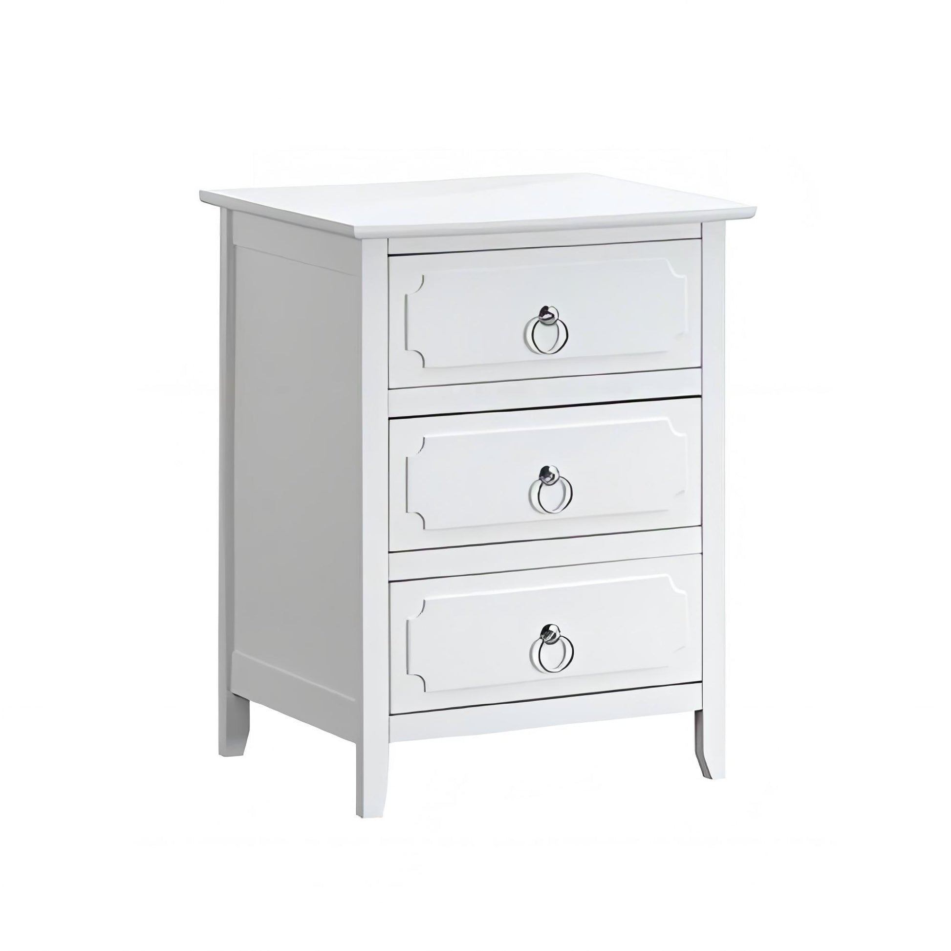 Daniel - 3 Drawer Nightstand - White - The Sleep Loft - Online Mattress Showroom NYC