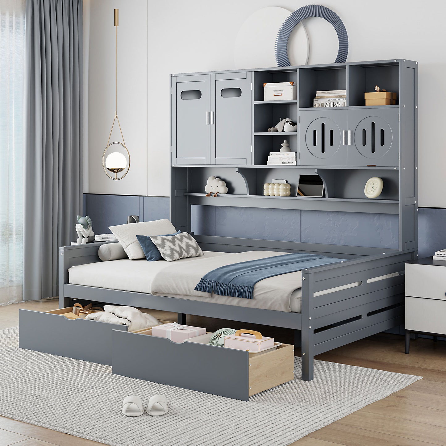 Daybed With All-In-One Cabinet And Shelf - The Sleep Loft - Online Mattress Showroom NYC