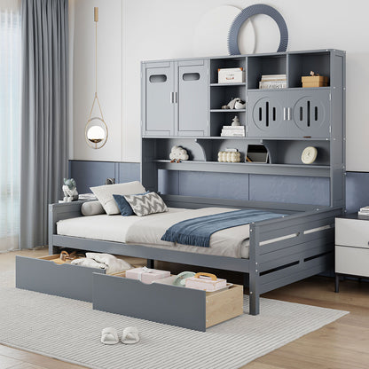 Daybed With All-In-One Cabinet And Shelf - The Sleep Loft - Online Mattress Showroom NYC