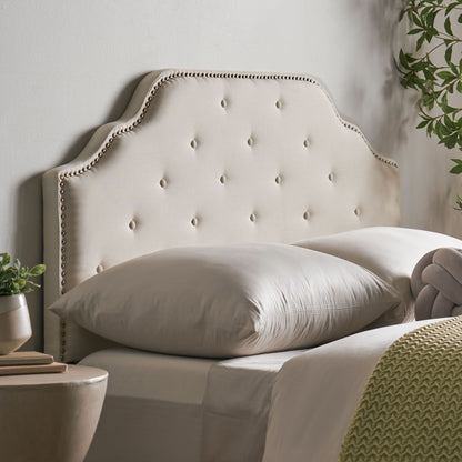 Charismatic - Size Headboard With Button Tufting And Nailhead Trim - The Sleep Loft - Online Mattress Showroom NYC