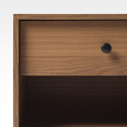 Mid-Century Modern Minimalist 1 Drawer Nightstand - The Sleep Loft - Online Mattress Showroom NYC