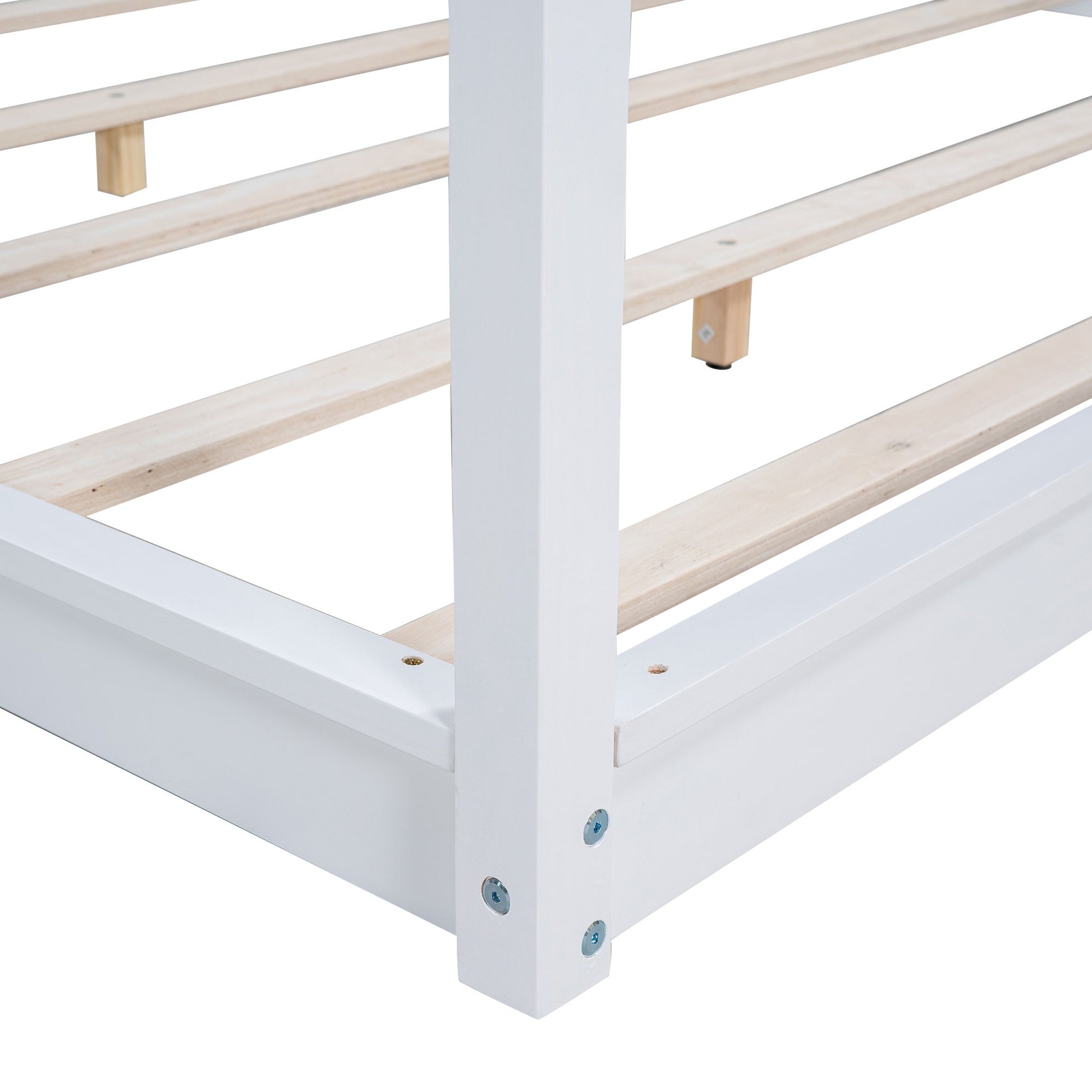 Wood Canopy Platform Bed With Support Legs And Airflow Slats - The Sleep Loft - Online Mattress Showroom NYC