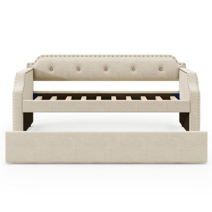 Upholstered Daybed With Trundle - The Sleep Loft - Online Mattress Showroom NYC