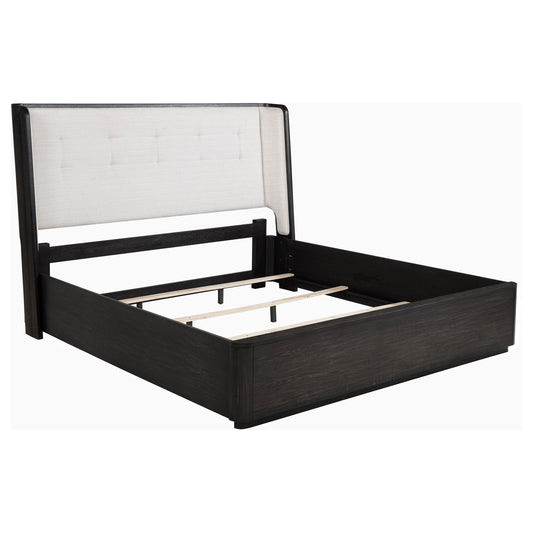 Leandro 55-inch California King Wingback Bed Burnished Black - The Sleep Loft - Online Mattress Showroom NYC