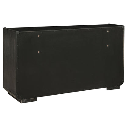 Leandro 4-piece Queen Bedroom Set Burnished Black