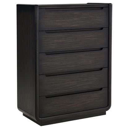 Leandro 5-piece Queen Bedroom Set Burnished Black