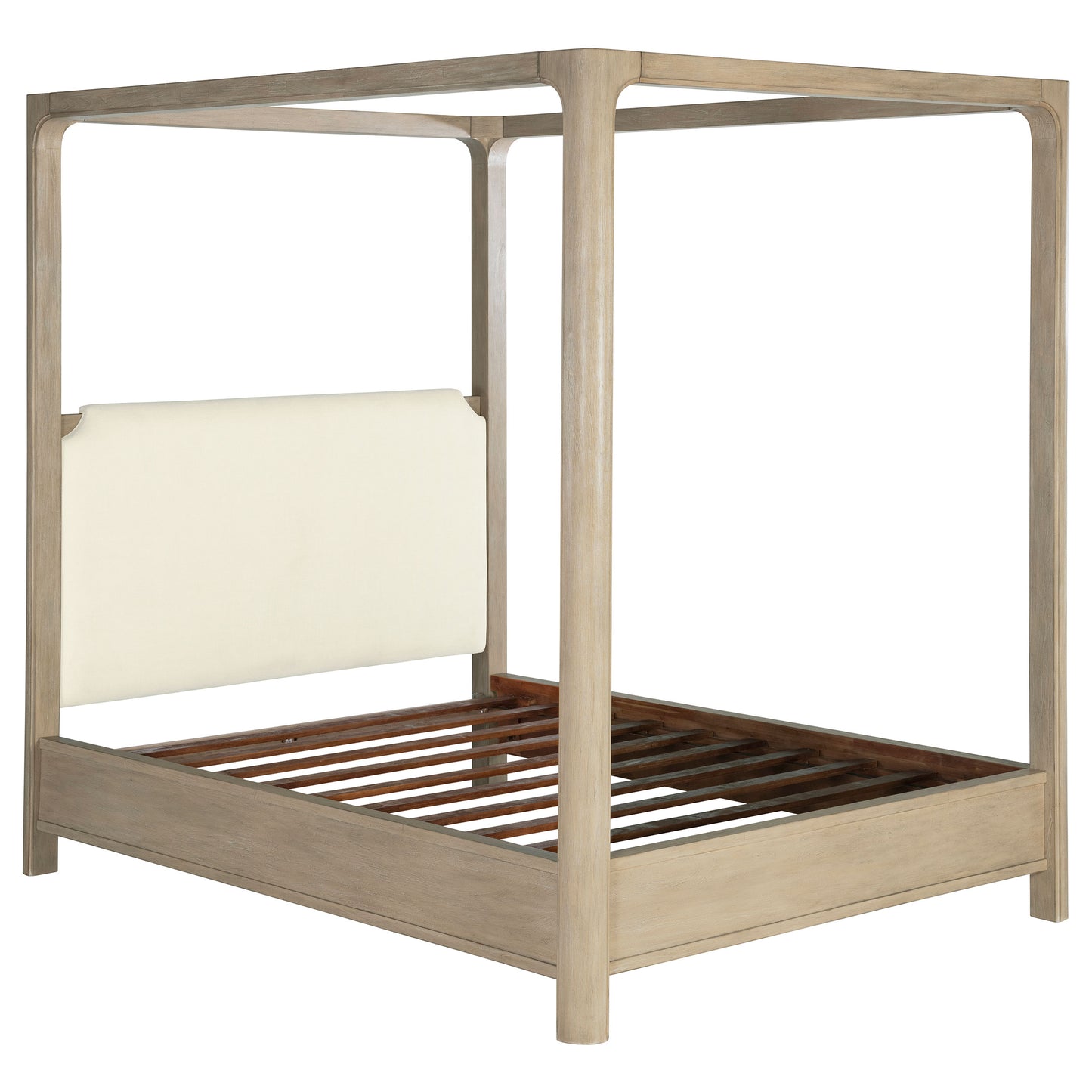 Solano 83-inch California King Canopy Bed Weathered Mango