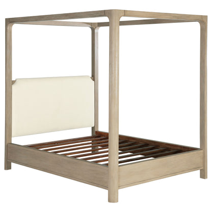 Solano 83-inch California King Canopy Bed Weathered Mango