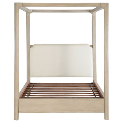 Solano 83-inch California King Canopy Bed Weathered Mango