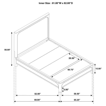 Solano 56-inch Queen Panel Bed Weathered Mango