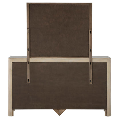 Solano 9-drawer Bedroom Dresser with Mirror Weathered Mango
