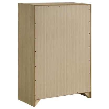 Hendricks 5-piece Eastern King Bedroom Set Light Oak