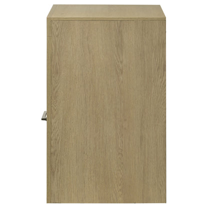 Hendricks 1-drawer Nightstand Bedside Table with Cubby Light Oak