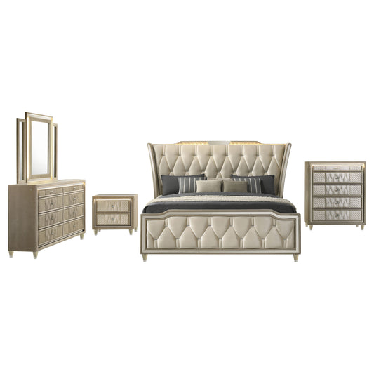 Lorient 5-piece California King Bedroom Set Ivory and Camel - The Sleep Loft - Online Mattress Showroom NYC
