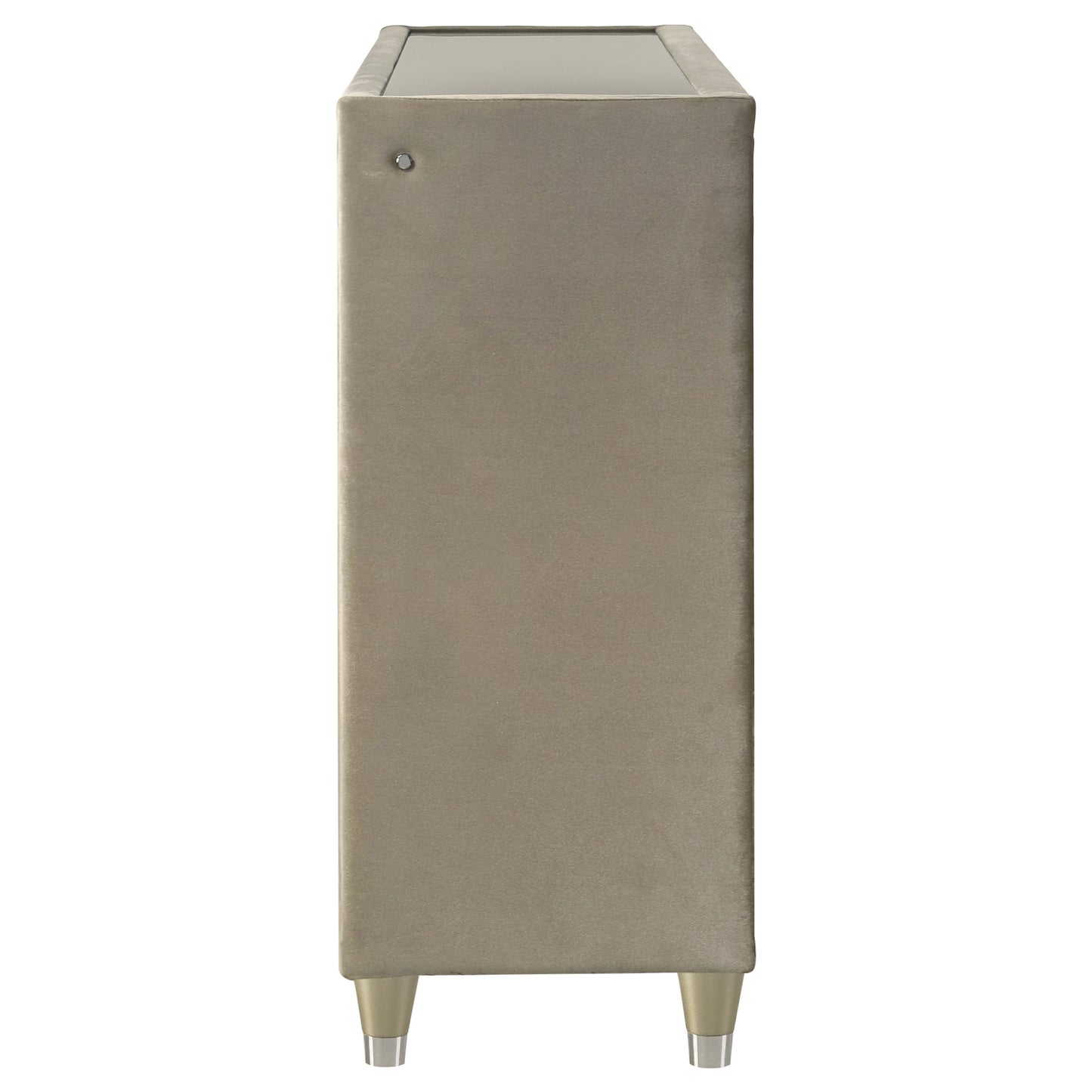 Lorient 8-drawer LED Bedroom Dresser Cabinet Ivory and Camel