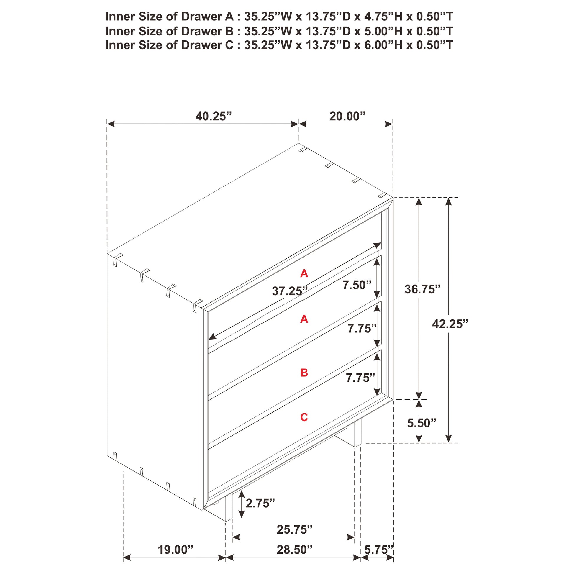 Stillwater 4-drawer Chest