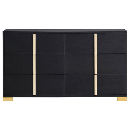 Marceline 6-drawer Dresser Black