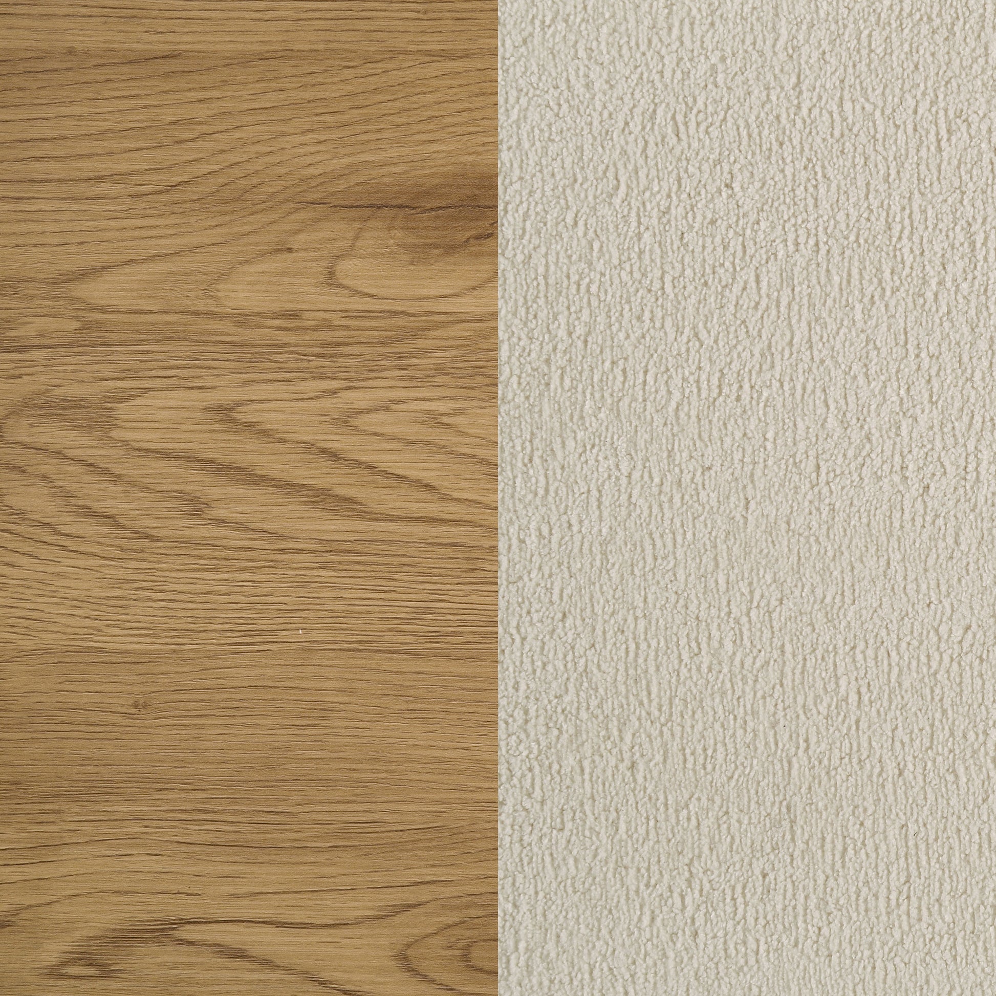 Bennett 78-inch California King Upholstered Panel Bed Cream and Light Oak