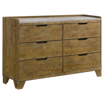 Henderson 4-piece Eastern King Bedroom Set Medium Oak