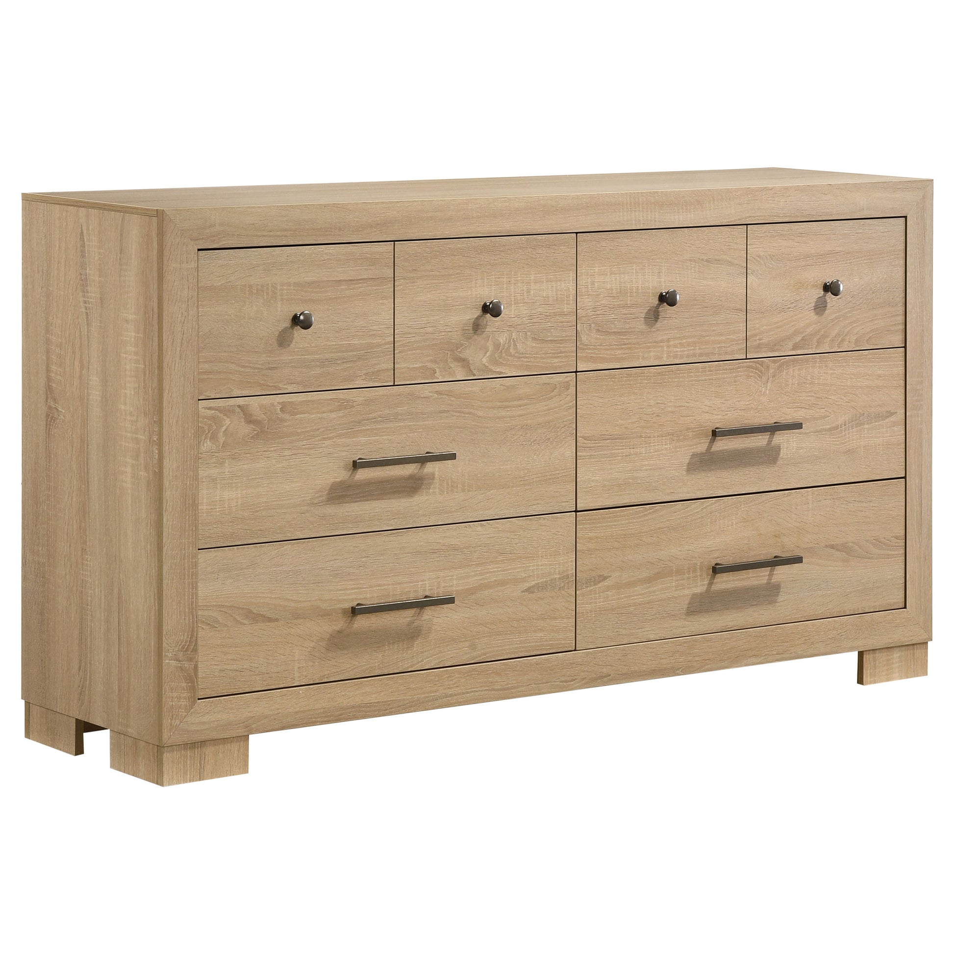 Arielle 4-piece Eastern King Bedroom Set Light Oak