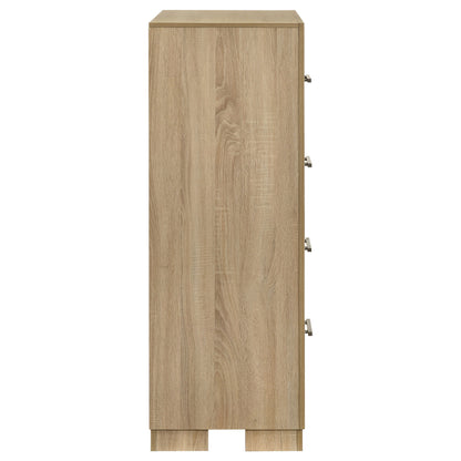 Arielle 4-drawer Bedroom Chest of Drawers Light Oak
