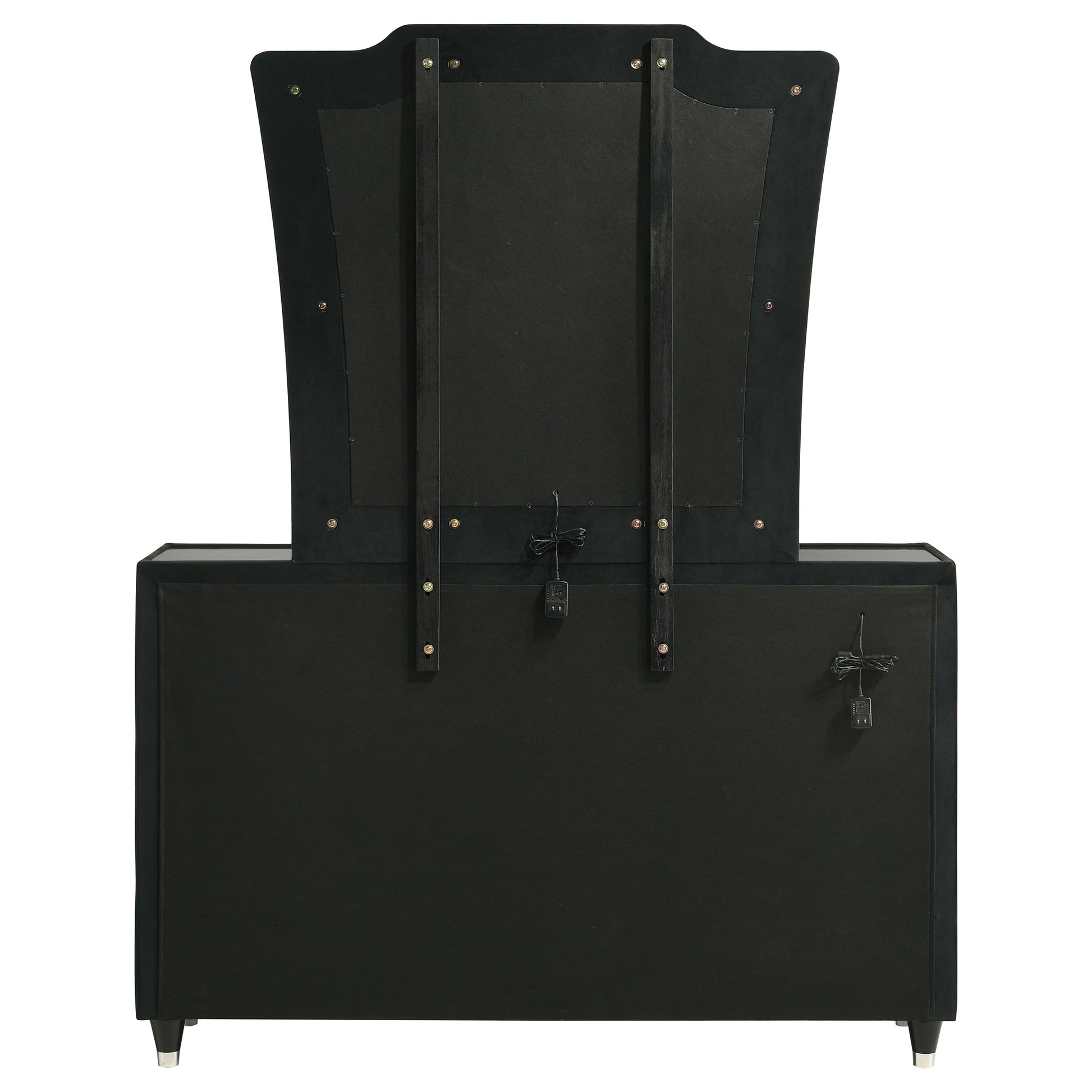 Lorient 8-drawer LED Dresser with Mirror Black