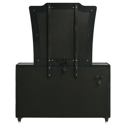 Lorient 8-drawer LED Dresser with Mirror Black