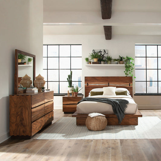 Winslow 4-piece California King Bedroom Set Smokey Walnut - The Sleep Loft - Online Mattress Showroom NYC