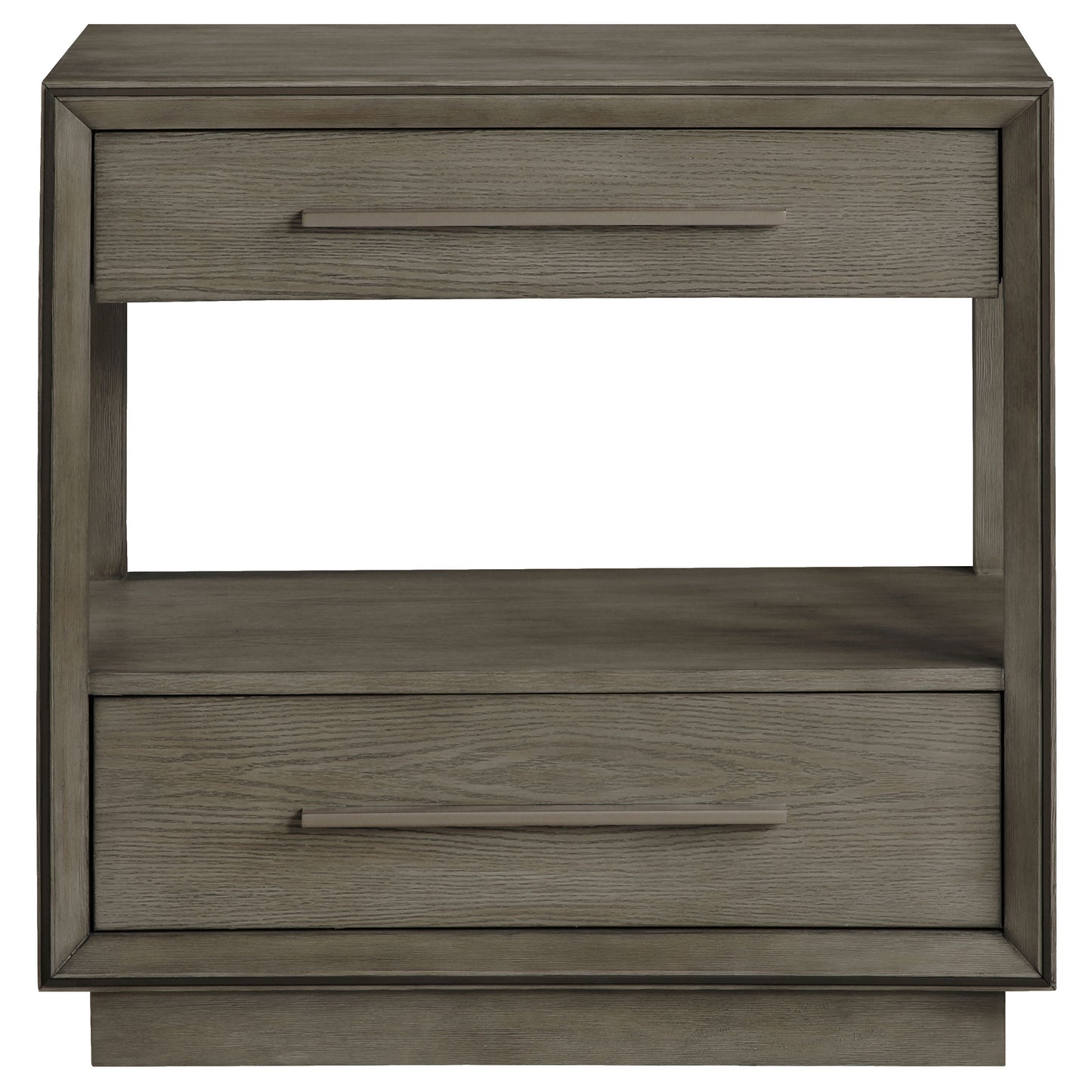 Durango 2-drawer Nightstand Bedside Table Taupe Oak