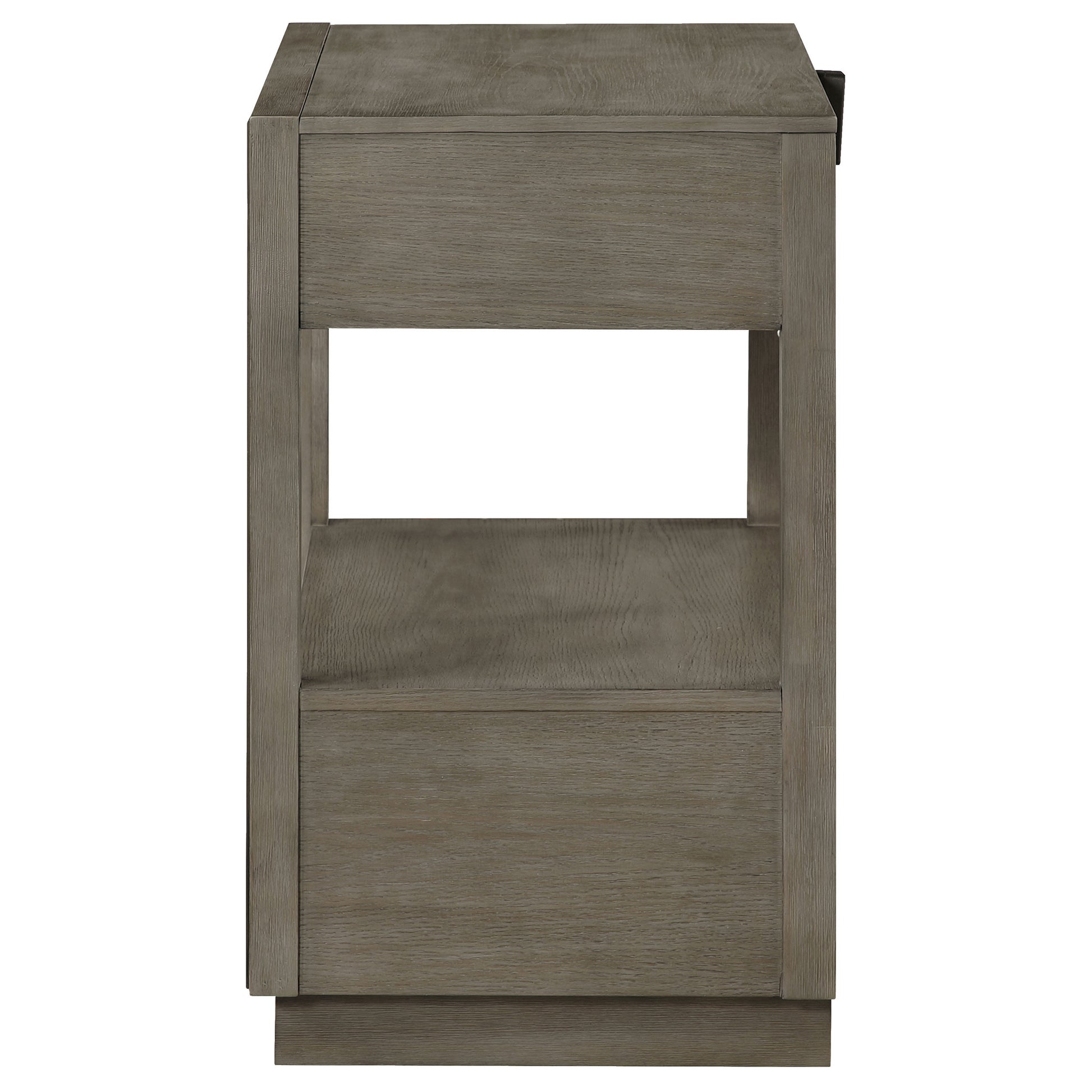 Durango 2-drawer Nightstand Bedside Table Taupe Oak
