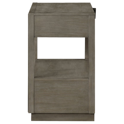 Durango 2-drawer Nightstand Bedside Table Taupe Oak