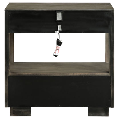 Durango 2-drawer Nightstand Bedside Table Taupe Oak
