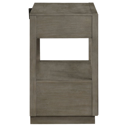 Durango 2-drawer Nightstand Bedside Table Taupe Oak