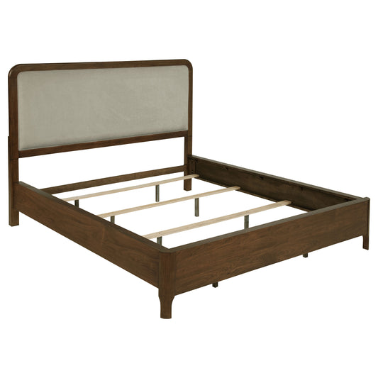 Maderia 57-inch Upholstered California King Panel Bed Walnut - The Sleep Loft - Online Mattress Showroom NYC