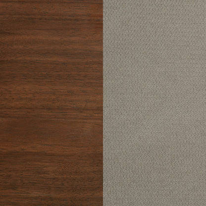 Maderia 57-inch Upholstered California King Panel Bed Walnut