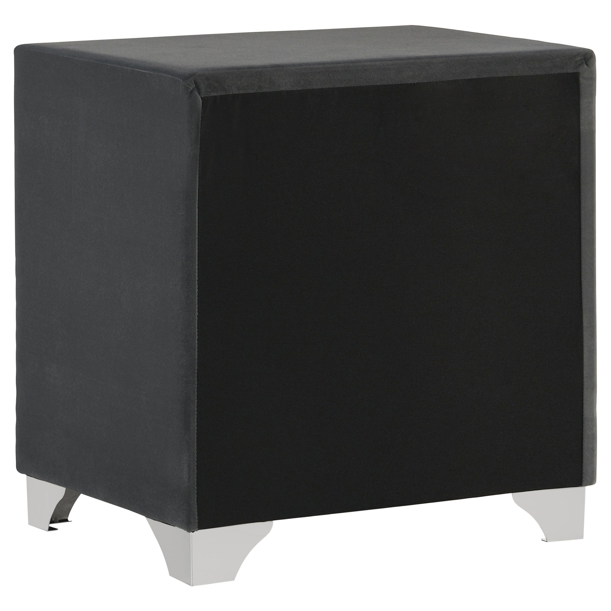 Melody Upholstered 2-drawer Nightstand Grey