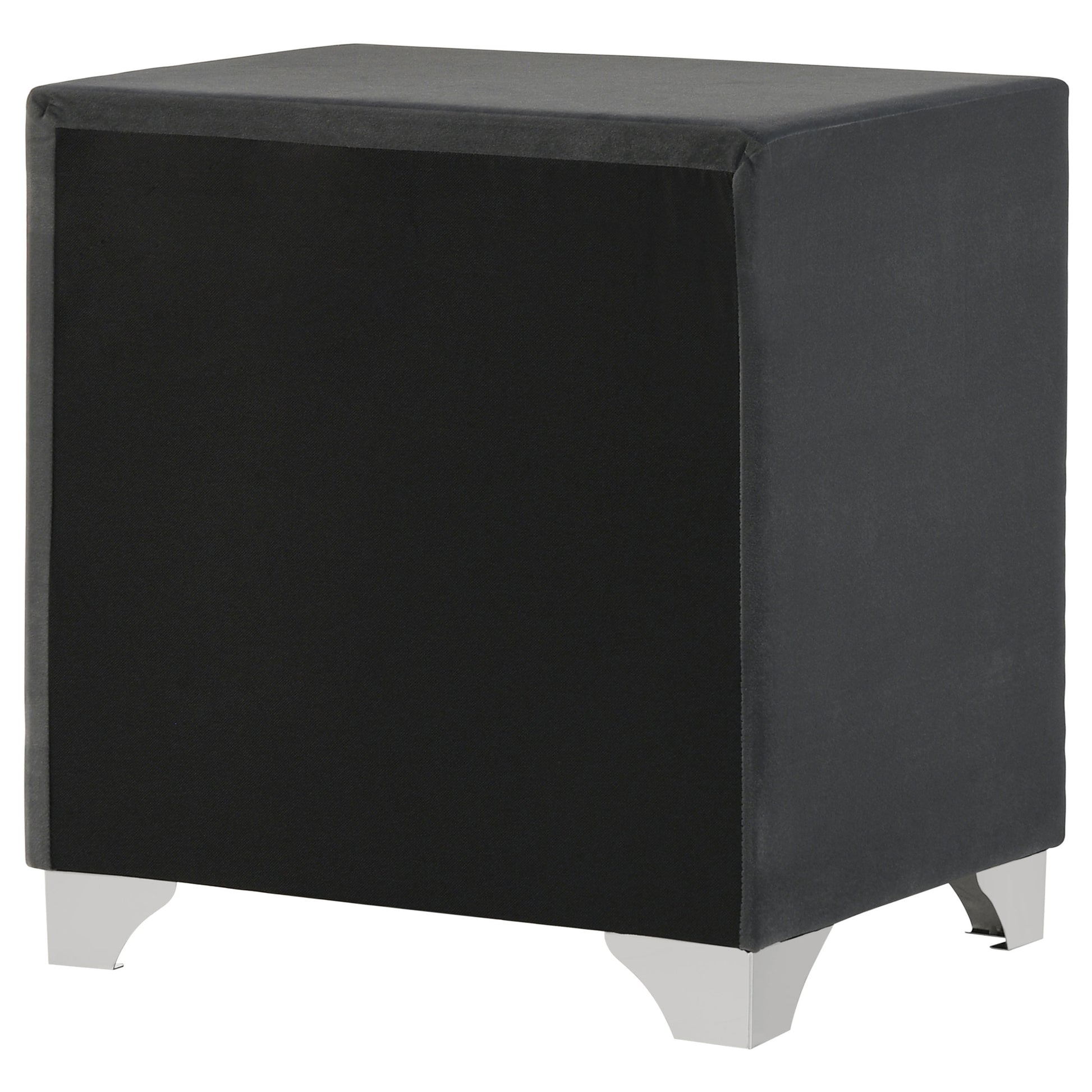 Melody Upholstered 2-drawer Nightstand Grey