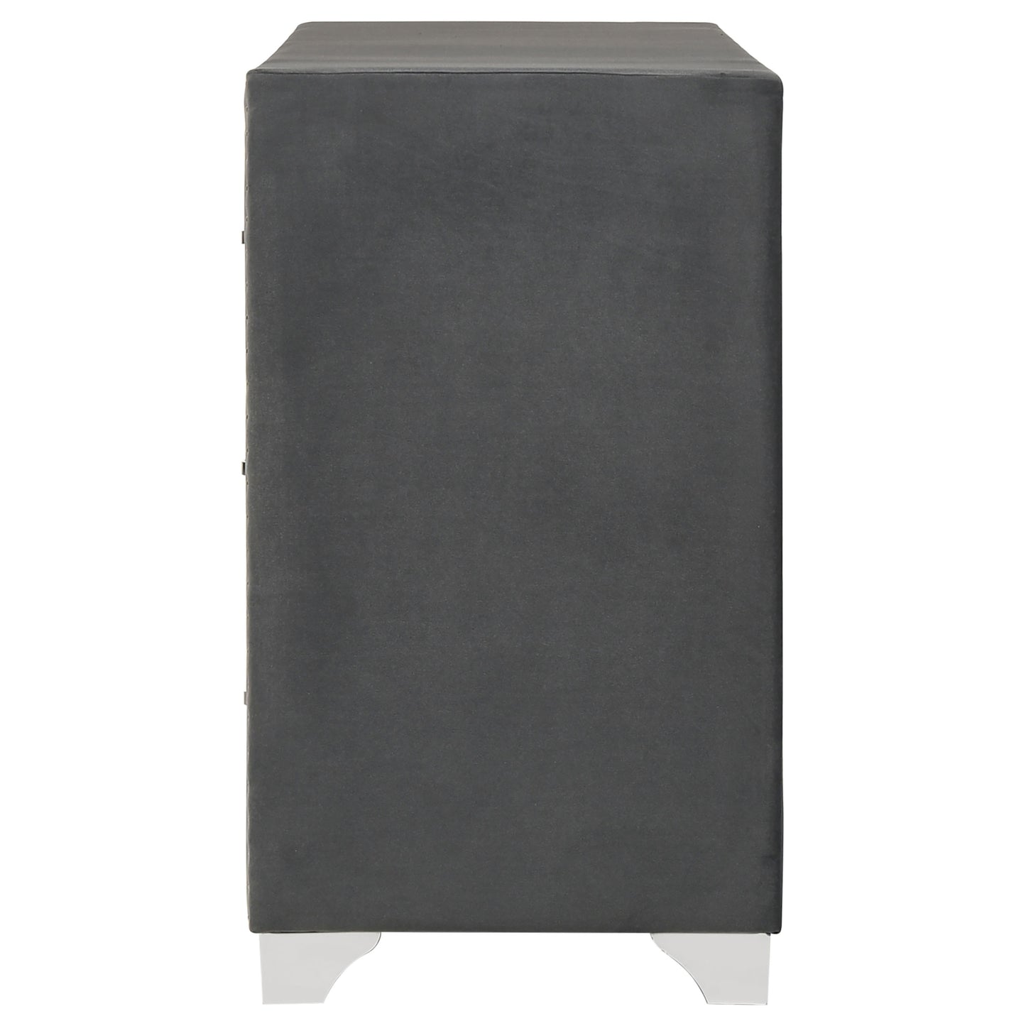 Melody 6-drawer Upholstered Dresser Grey