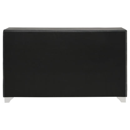 Melody 6-drawer Upholstered Dresser Grey