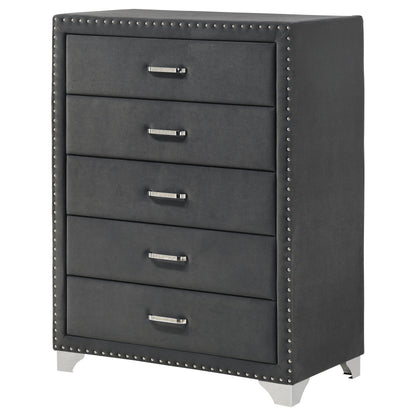 Melody 5-drawer Bedroom Chest Grey