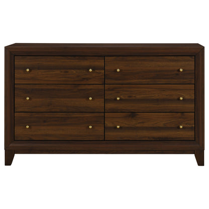 Welsley 6-drawer Dresser Cabinet Walnut