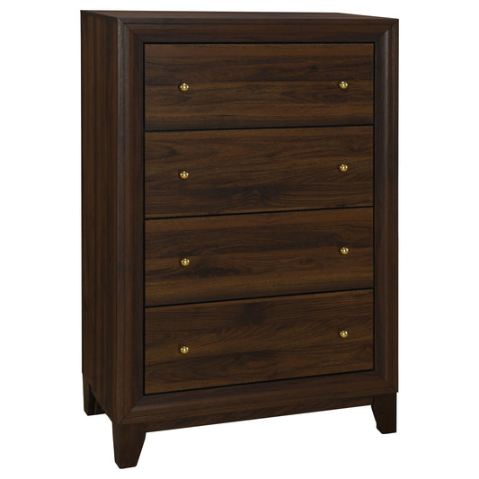 Welsley 4-drawer Chest of Drawers Walnut - The Sleep Loft - Online Mattress Showroom NYC