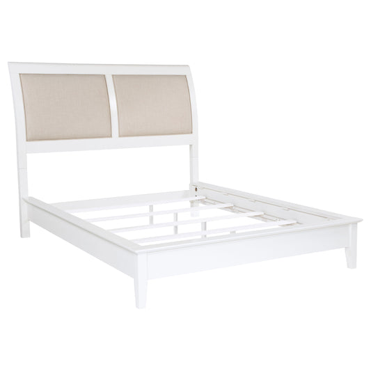 Bexhill 56-inch Upholstered California King Panel Bed White - The Sleep Loft - Online Mattress Showroom NYC
