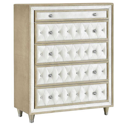 Antonella 5-piece Eastern King Bedroom Set Ivory 